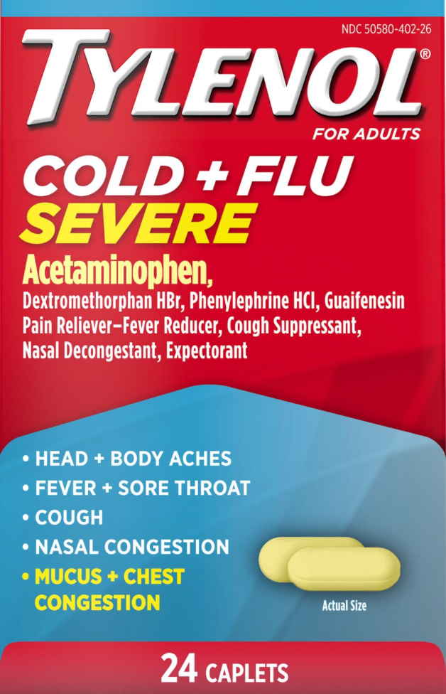 12+ 타이레놀 콜드 + 플루 (감기•독감) 24정