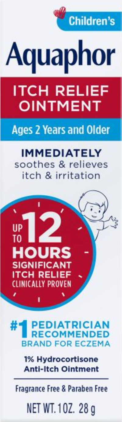 2+ 아쿠아포어 Aquaphor 파라벤-프리 칠드런스 12시간 가려움 완화 연고 28g