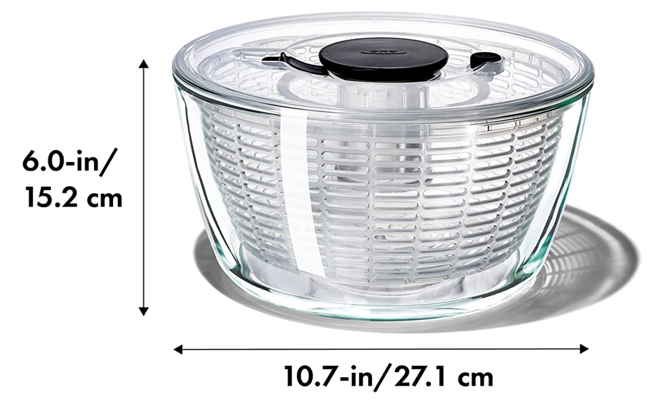 옥소 OXO BPA-프리 유리 샐러드 스피너 (야채 탈수기) 6.22Qt