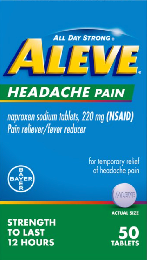 바이엘 알레브 나프록센나트륨 220mg 두통 50정