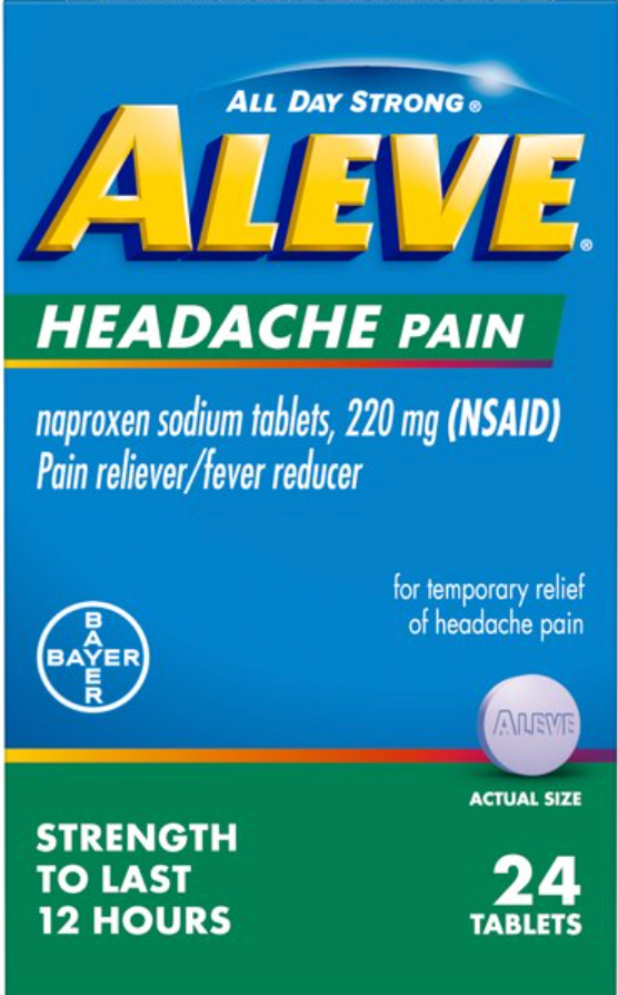 바이엘 Bayer 알레브 나프록센나트륨 220mg 두통 24정