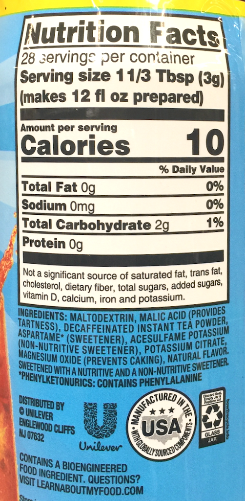 유니레버 Unilever 립튼 다이어트 슈가-프리 디카페인 레몬 아이스티 믹스 9L (85g)