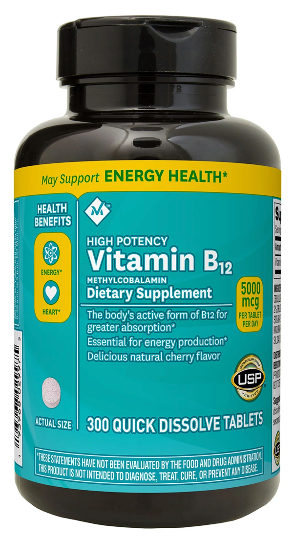 멤버스마크 비타민 B12 고흡수율 5000mcg 퀵디졸브 300정