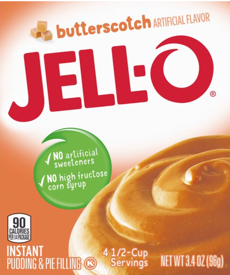 크래프트 Kraft 젤로 버터스카치 푸딩 & 파이 필링 믹스 96g 4팩 (384g)