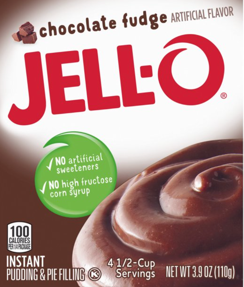 크래프트 Kraft 젤로 초콜렛 퍼지 푸딩 & 파이 필링 믹스 110g 4팩 (440g)