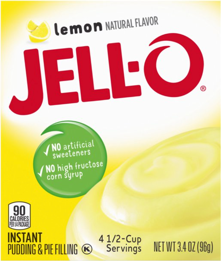 크래프트 Kraft 젤로 레몬 푸딩 & 파이 필링 믹스 96g 4팩 (384g)