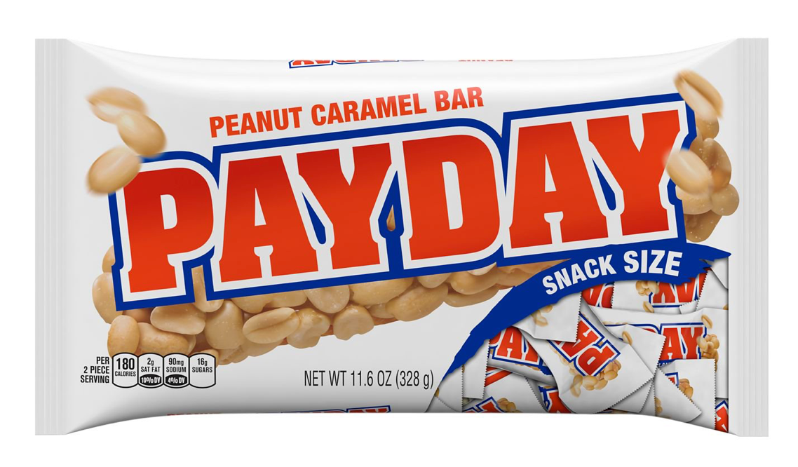 허쉬 페이데이 글루텐-프리 땅콩카라멜 초코렛 스낵사이즈 328g