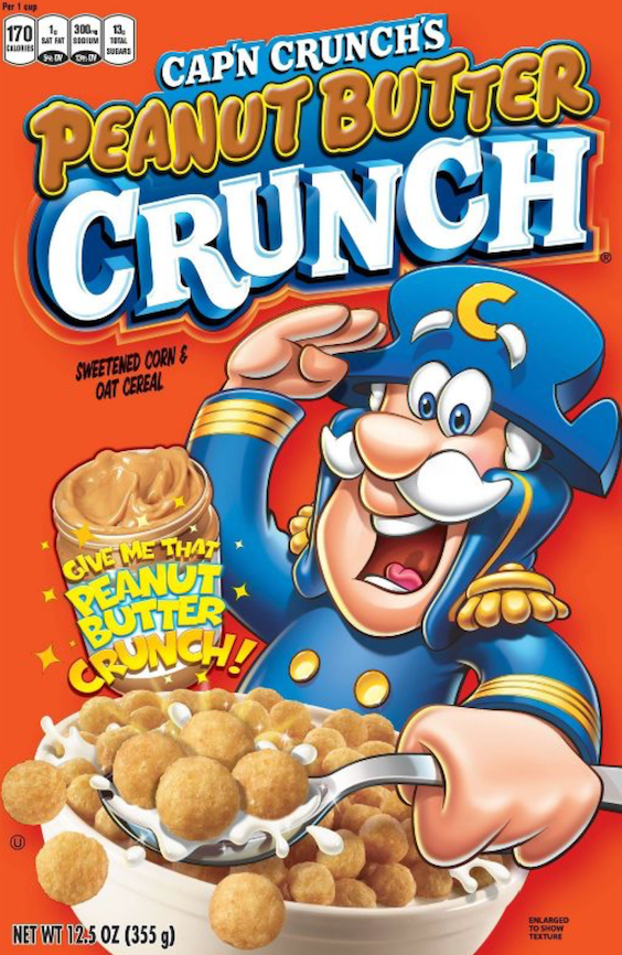 퀘이커 Quaker 캡앤크런치 땅콩버터 시리얼 355g