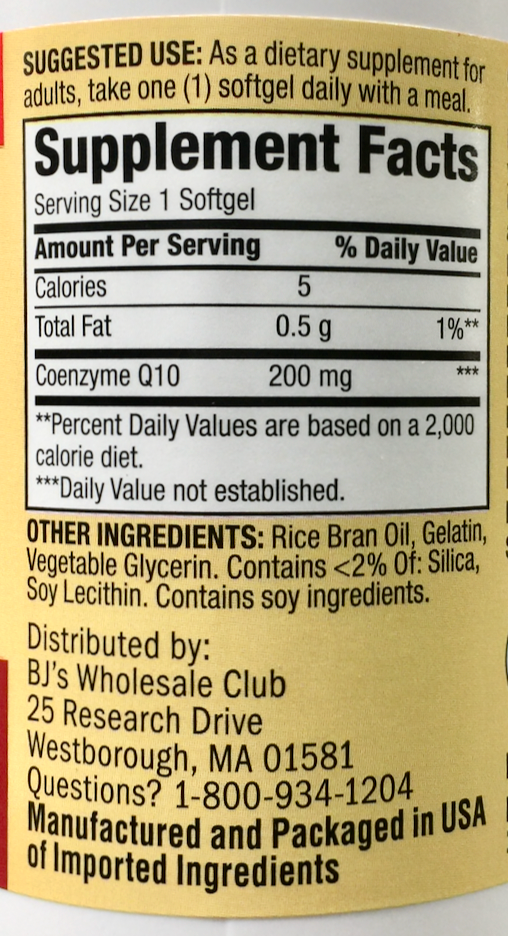 버클리젠슨 코엔자임 Q10 200mg 140정