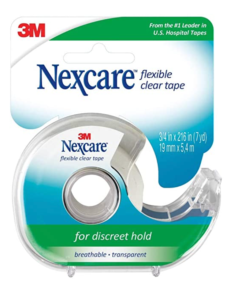 3M 넥스케어 라텍스-프리 의료용 클리어 (투명) 테이프 + 디스펜서 2.5mm x 5.4m