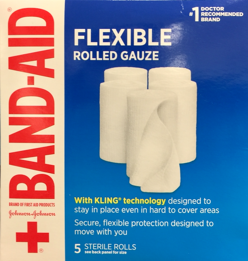밴드에이드 Bandaid 멸균 셀프접착 거즈 7.5cm x 1.8m 5롤