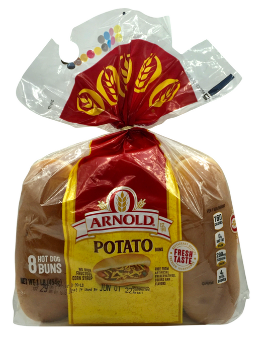 아놀드 Arnold 무방부제 포테이토 감자 핫도그롤 8pc (454g)
