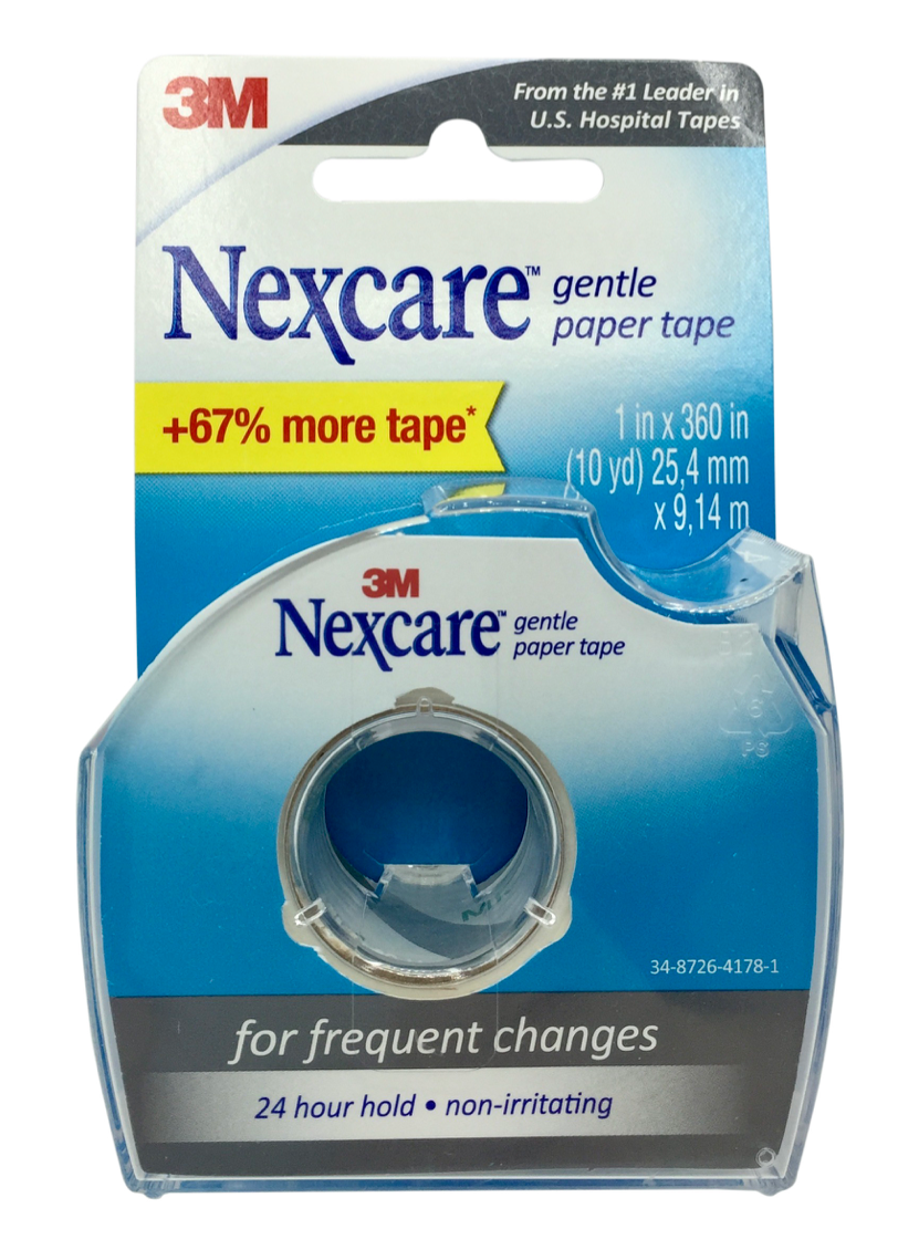 3M 넥스케어 라텍스-프리 의료용 종이 테이프 + 디스펜서 2.5cm x 9.1m