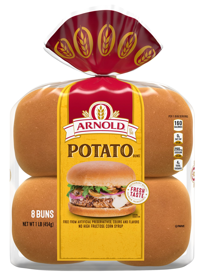 아놀드 Arnold 무방부제 포테이토 감자 햄버거 롤 8pc (454g)