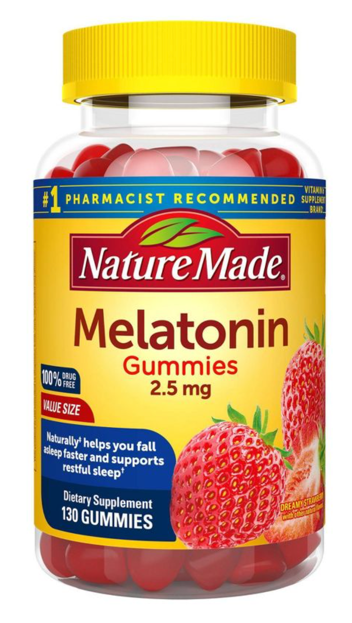 네이처메이드 약물-프리 멜라토닌 2.5mg 수면유도 거미 130정