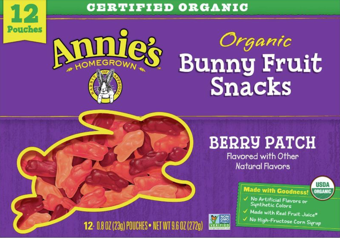 애니스 Annie's 유기농/Non-GMO 글루텐/방부제/젤라틴-프리 베리 구미 23g 12ct (272g)
