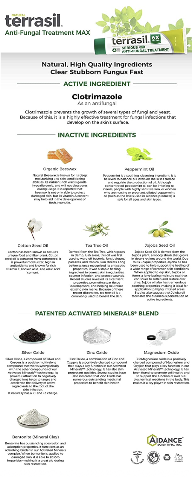 테라실 Terrasil 의약성분/파라벤-프리 무좀/항진균 연고 14g