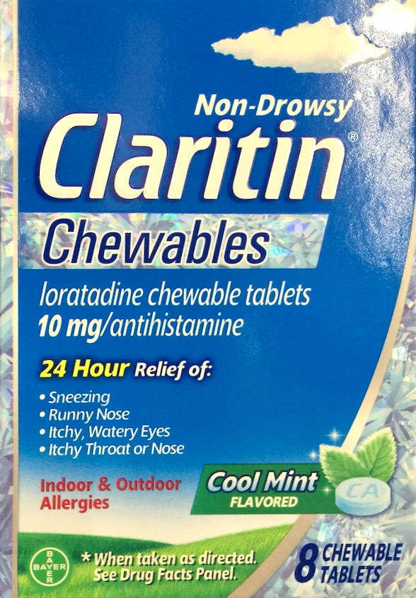 6+ 바이엘 클라리틴 로라타딘 10mg 24시간 알러지 릴리프 쿨민트 츄어블 24정