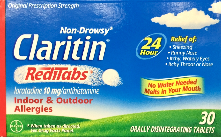 6+ 바이엘 클라리틴 로라타딘 10mg 24시간 알러지 릴리프 레디탭 30정