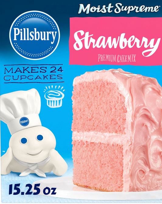 필즈베리 Pillsbury 스트로베리 케이크 & 컵케이크 믹스 432g