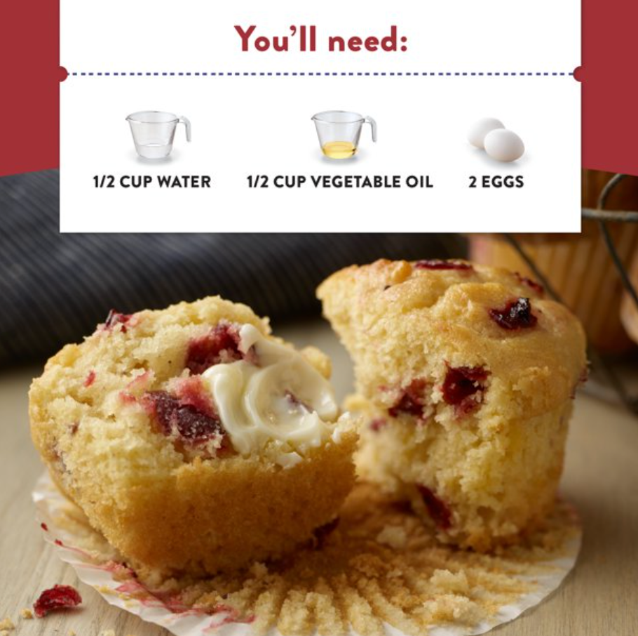 크러스티즈 Krusteaz 크랜베리 오렌지 머핀 믹스 527g