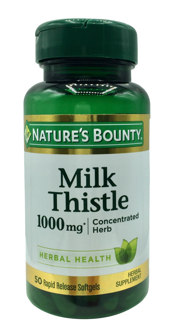 네이처스바운티 Nature's Bounty Non-GMO 밀크씨슬 1000mg 속방형 50 액정 3병 (150정)