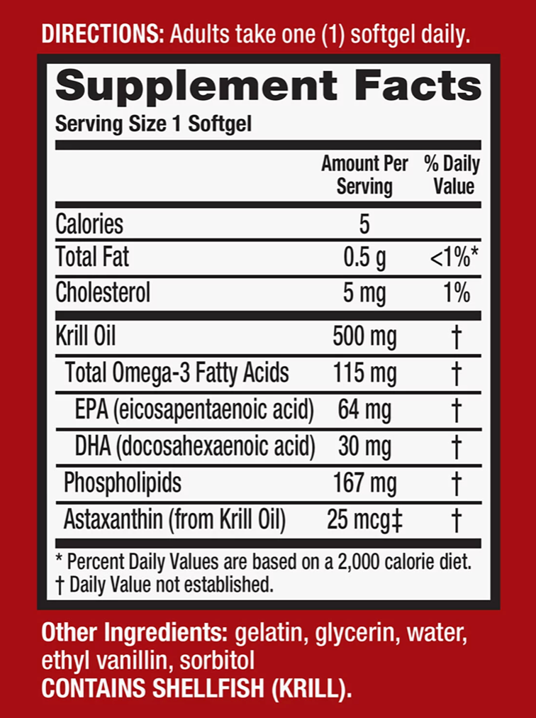 쉬프 Shiff 메가레드 수페리어 오메가-3 크릴 오일 500mg 90정