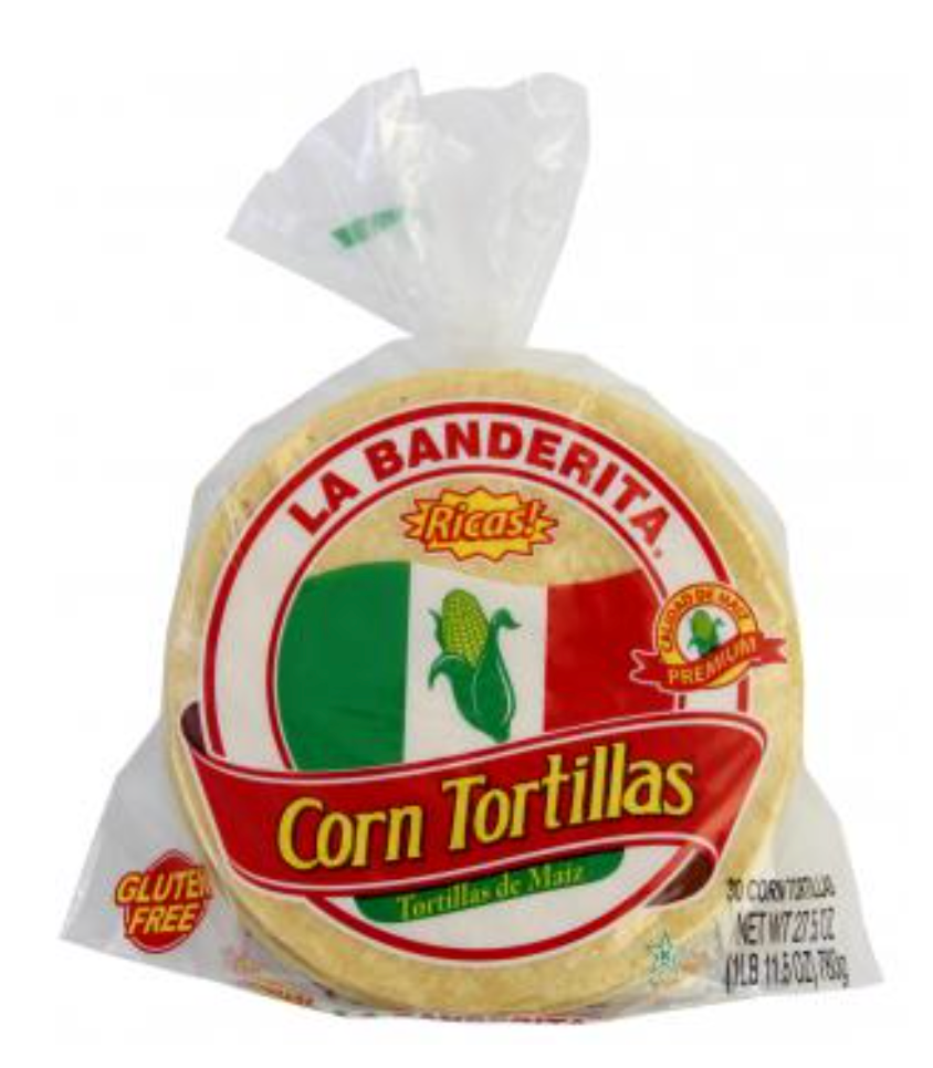 라반데리타 La Banderita 슈가/표백제/알루미늄/글루텐-프리 옐로콘 토틸라 9ct (454g)