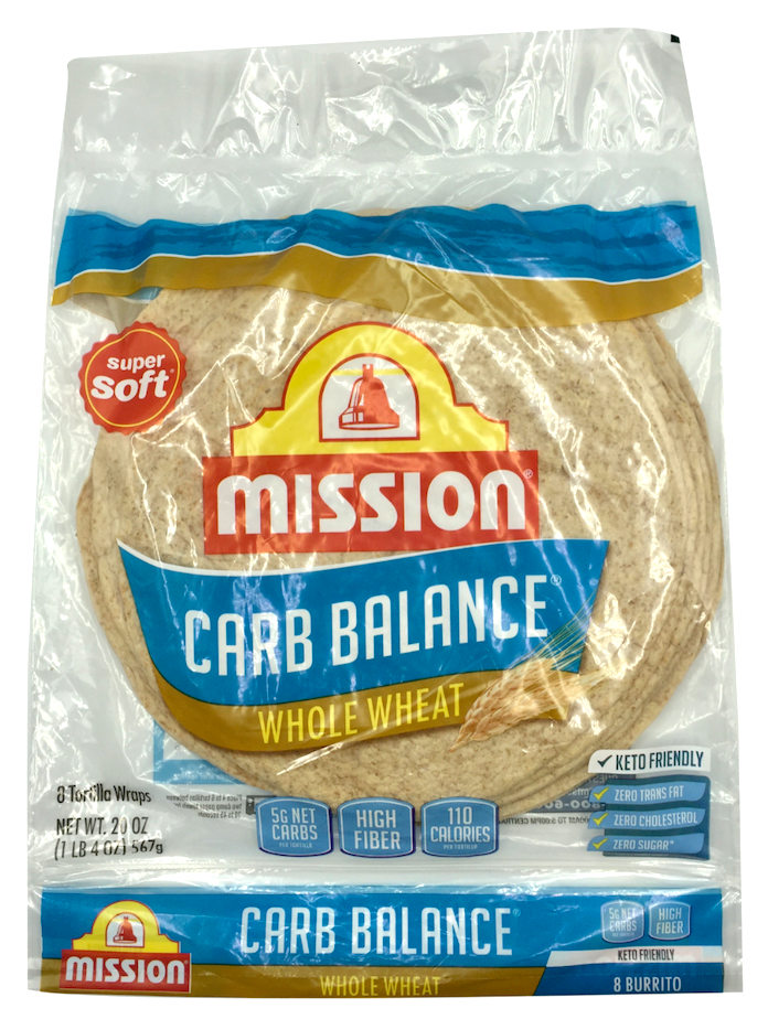 미션 Mission 카브발란스 홀휘트 (통밀) 부리토 70g 8ct (567g) *케토친화*