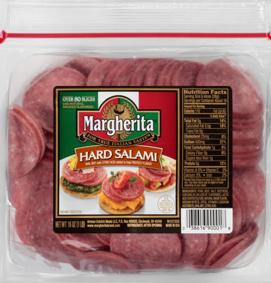 마게리타 Margherita 하드 살라미 슬라이스 453g #쇠고기/돼지고기