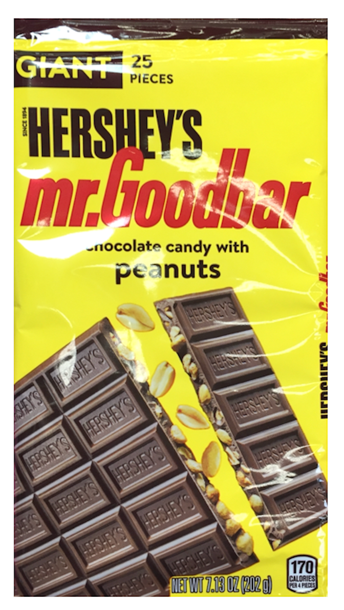 허쉬 미스터굿바 땅콩 밀크 초콜렛바 202g 2개 (404g)