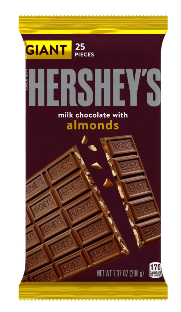 허쉬 아몬드 밀크 초콜렛바 208g 2개 (416g)