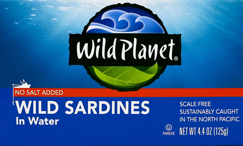 와일드플래닛 Wild Planet Non-GMO 무염 자연산 북태평양 정어리 in 워터 125g 3ct (375g) *BPA/방부제-프리*