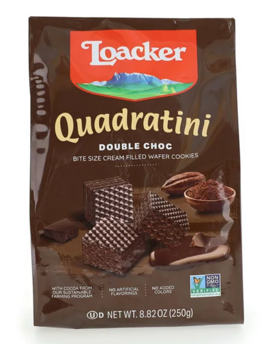 로아커 Loacker Non-GMO 경화유-프리 더블 초콜렛 미니 웨하스 250g *100% 천연 원료*
