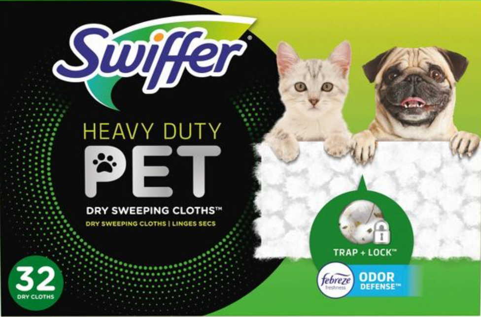 스위퍼 Swiffer 헤비 듀티 드라이 스위핑 클로스 PET 32매