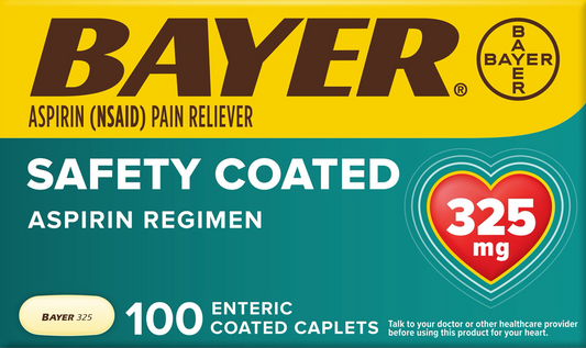 바이엘 Bayer 아스피린 325mg 위장 보호 코팅 100정