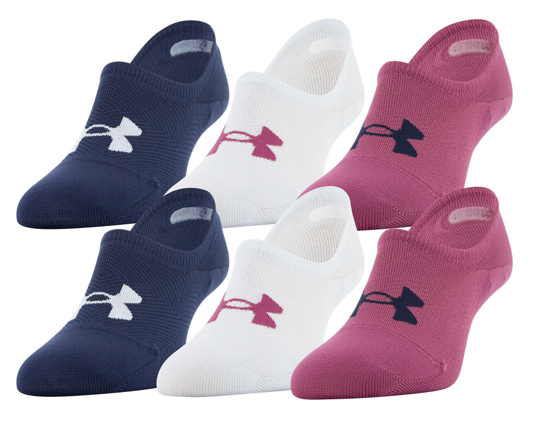 언더아머 Under Armor 울트라 로우 양말 (덧신) 6켤레 Navy/Magenta