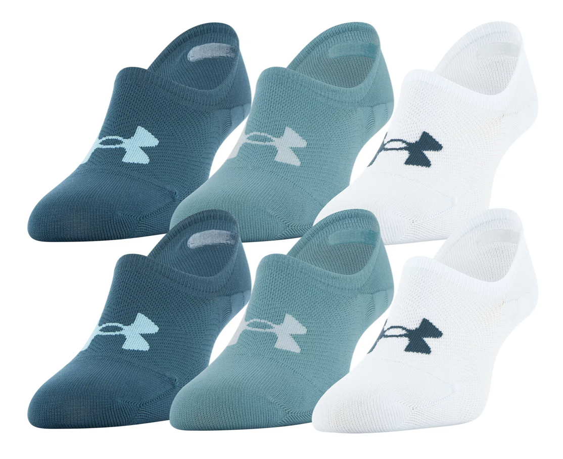 언더아머 Under Armor 울트라 로우 양말 (덧신) 6켤레 Blue/Teal