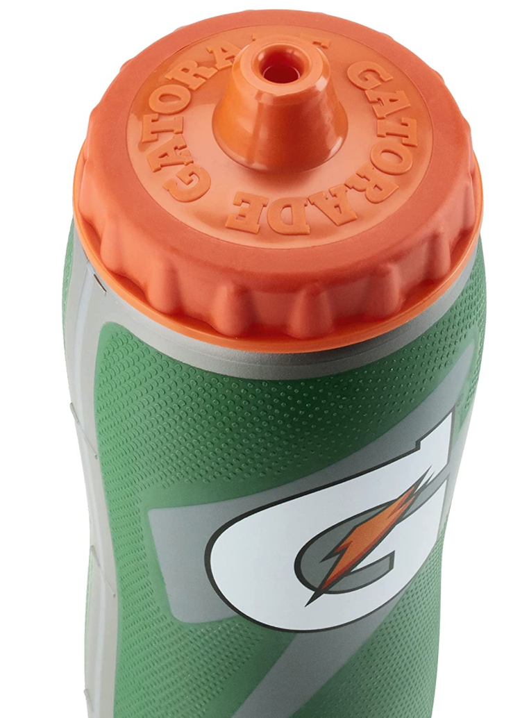게토레이 Gatorade BPA-프리 논슬립 (미끄럼방지) 게이터-스킨 스퀴즈 물병 32 Oz