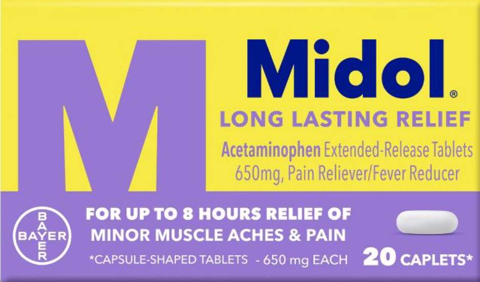 바이엘 미돌 롱래스팅 8시간 월경 증상 완화 20정 2개 (40정)