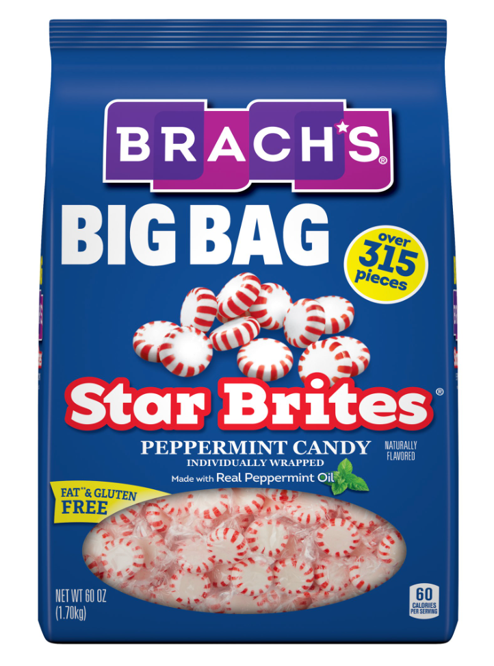 브라치 Brach's 스타브라이트 무지방 페퍼민트 캔디 315pc (1.7kg)