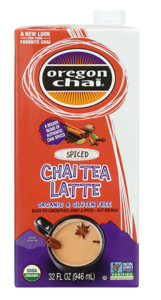 오레곤차이 Oregon Chai 유기농/Non-GMO 글루텐-프리 스파이스 차이라테 (밀크티) 농축액 946ml