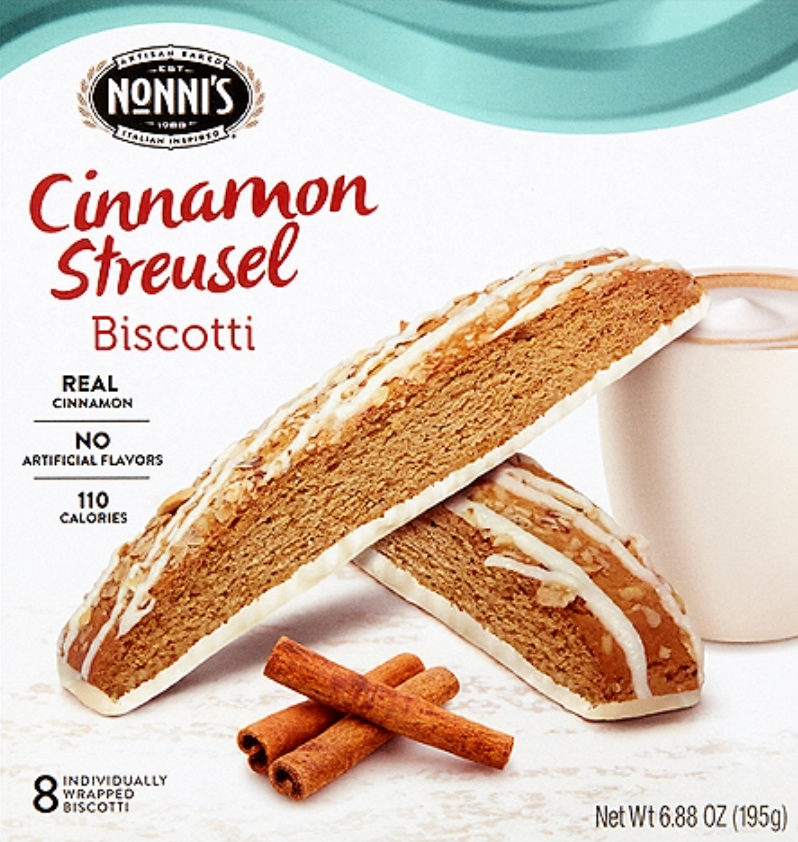노니 Nonni's 시나몬 스트루젤 비스코티 24g 8pc (195g)
