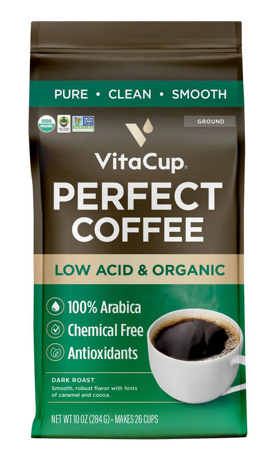 비타컵 VitaCup 유기농/Non-GMO 화학성분/곰팡이-프리 저산도 퍼펙트 커피 312g