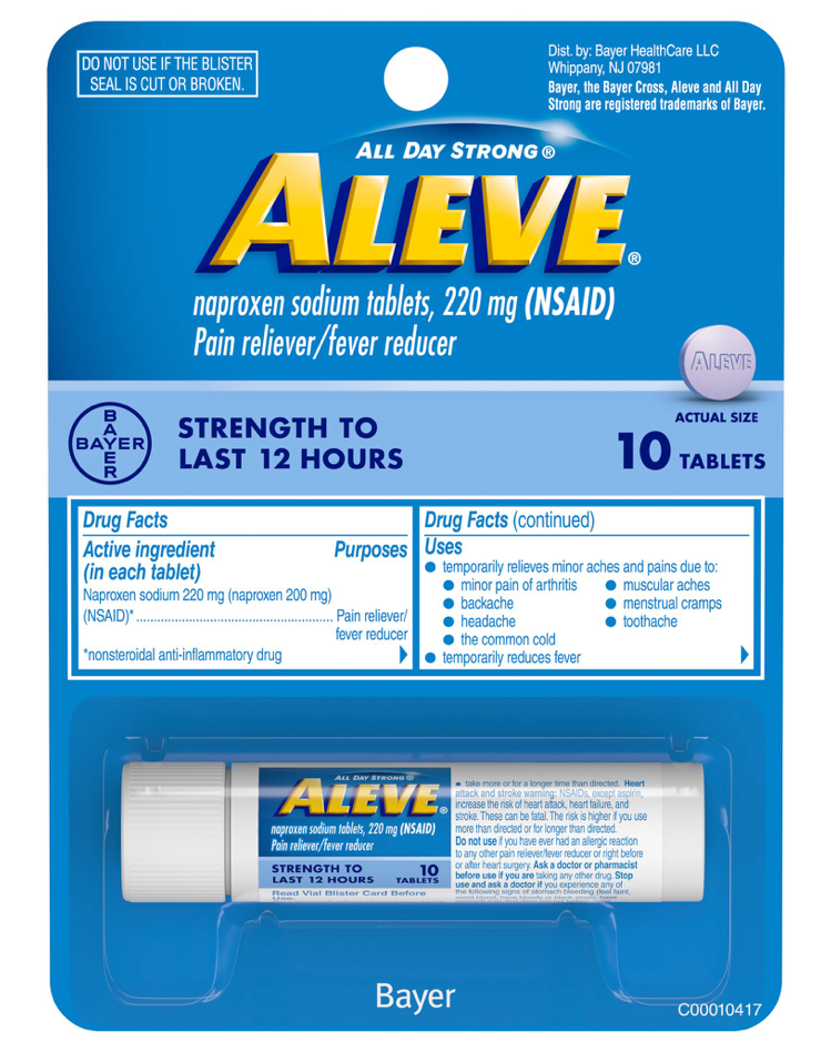 바이엘 알레브 나프록센나트륨 220mg 휴대용 10정 3개 (30정)