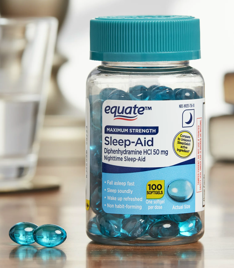 12+ 이퀘이트 슬립에이드 디펜하이드라민 50mg 수면유도 100 액정