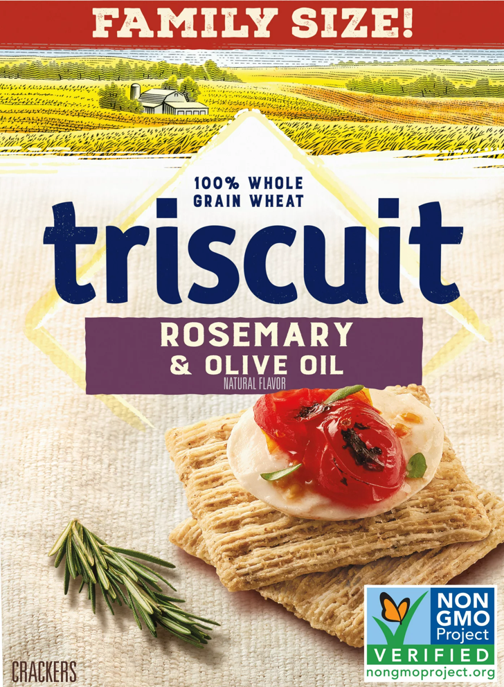 나비스코 Nabisco Non-GMO 트리스킷 로즈마리 & 올리브 오일 통곡물 크래커 354g