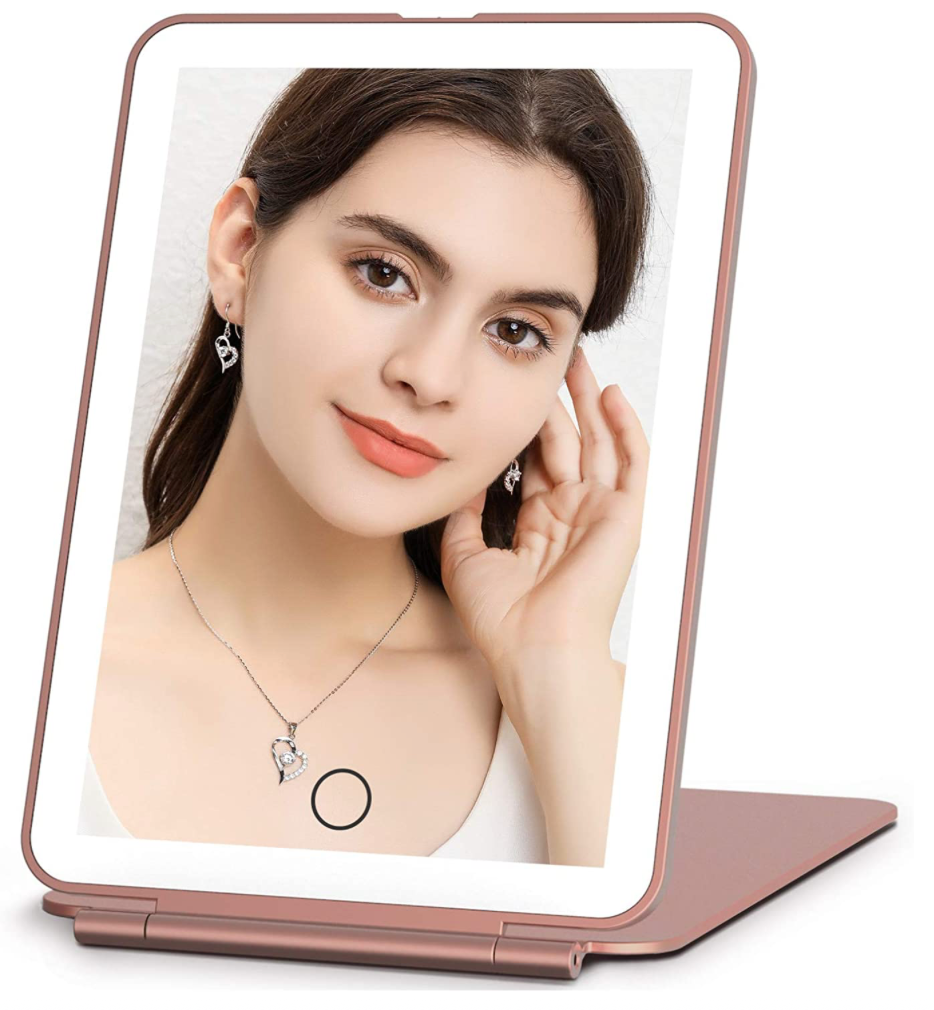펀터치 Funtouch LED 휴대용 메이크업 거울 Rose Gold *USB충전/3가지조명/밝기조절*