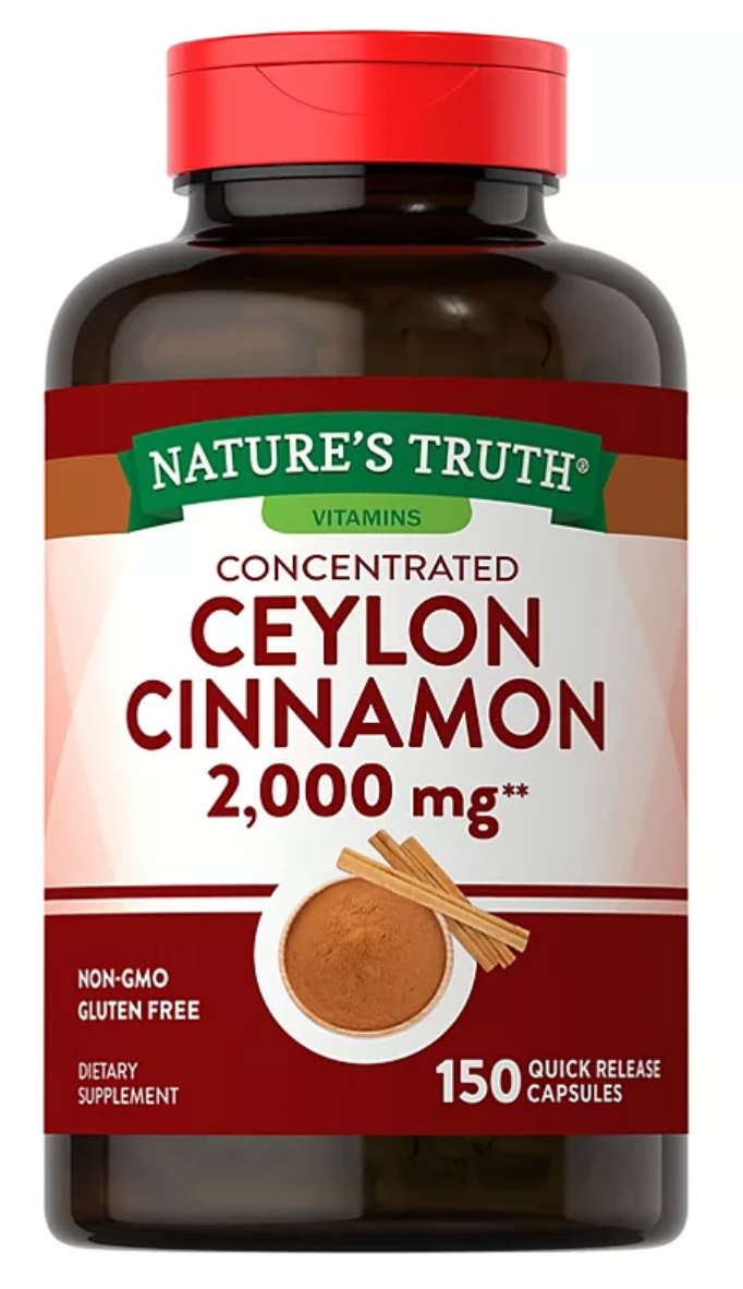 네이처스트루스 Non-GMO 농축 실론 계피 2,000mg 속방형 150정