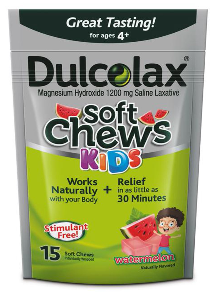 4+ 사노피 돌코락스 키즈 수산화마그네슘 1200mg 수박맛 소프트츄 (카라멜) 15정